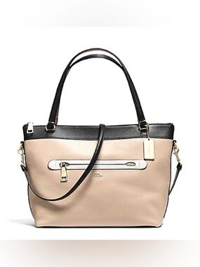 COACH GEOMETRIC COLORBLOCK TYLER TOTE / CROSSBODY - NWT